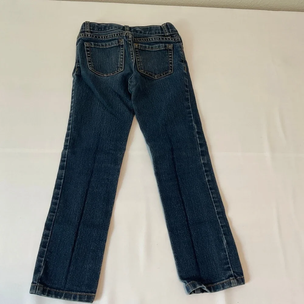 Children's Place Skinny Jeans Girls 6 Blue Excellent Denim Adjustable Waist